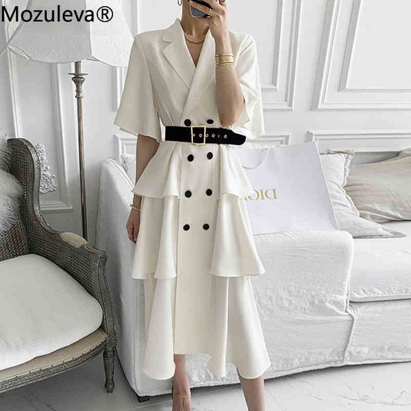 elegant office ladies layered dress short sleeve slim waist belted sashes women a-line summer vestidos 210427, Black;gray
elegant office ladies layered dress short sleeve slim waist belted sashes women a-line summer vestidos 210427, Black;gray