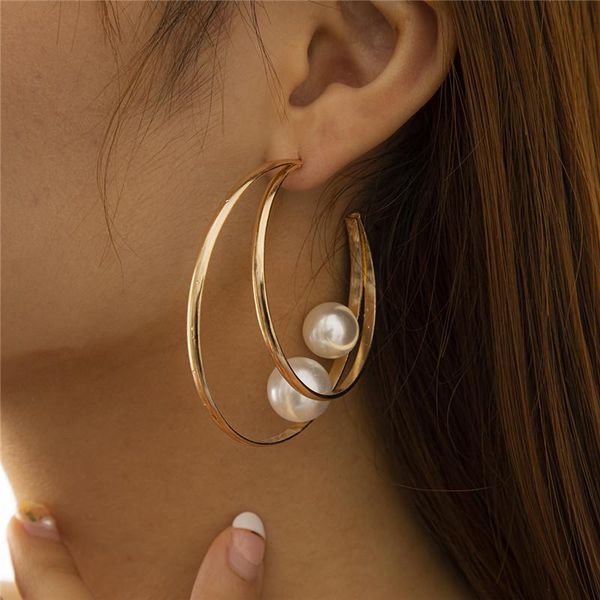 retro imitation pearl circle stud earring women double ring metal open ear drop european business style party gift earrings jewelry accessor, Golden;silver
retro imitation pearl circle stud earring women double ring metal open ear drop european business style party gift earrings jewelry accessor, Golden;silver