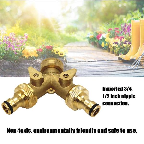 3/4 inch brass garden hose connector ball valve y type 6 points nipple double watering equipments
3/4 inch brass garden hose connector ball valve y type 6 points nipple double watering equipments