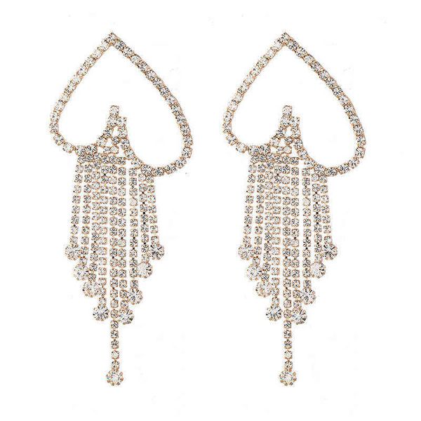 exaggerated love tassel diamond earrings temperament trend rhinestone earrings luxury personalized, Golden
exaggerated love tassel diamond earrings temperament trend rhinestone earrings luxury personalized, Golden