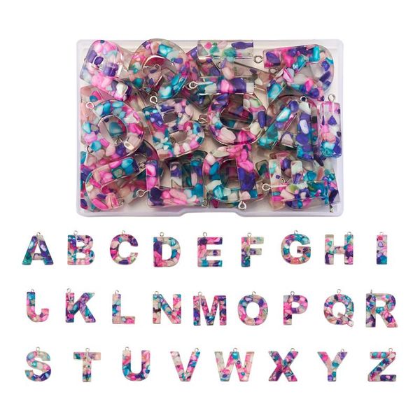 charms 26pcs/box transparent epoxy resin alphabet pendants 26 letter a~z for bracelet necklace diy jewelry making decor accessories, Bronze;silver
charms 26pcs/box transparent epoxy resin alphabet pendants 26 letter a~z for bracelet necklace diy jewelry making decor accessories, Bronze;silver