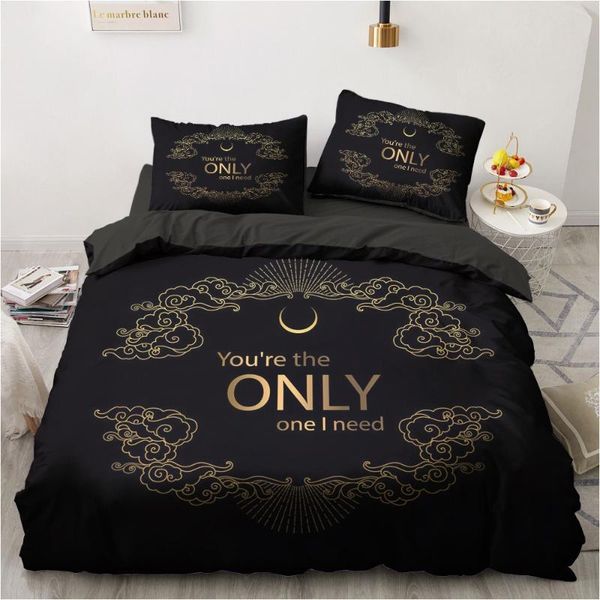 black bedding sets duvet/quilt/comforter cover set bed linen pillowcase king 245x210cm size only gold design printed
black bedding sets duvet/quilt/comforter cover set bed linen pillowcase king 245x210cm size only gold design printed