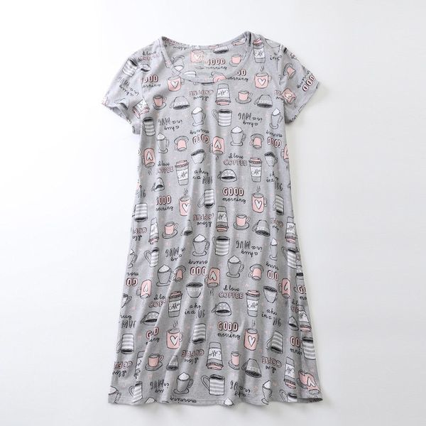 casual dresses cute cartoon printed sleepdress women comfort cotton dress ladies large size summer new short sleeve sweet homewear, Black;gray
casual dresses cute cartoon printed sleepdress women comfort cotton dress ladies large size summer new short sleeve sweet homewear, Black;gray