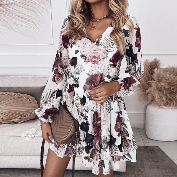 casual dresses women ruffles v neck floral print dress autumn leopard chiffon long sleeve short female a line party vestidos 2021, Black;gray
casual dresses women ruffles v neck floral print dress autumn leopard chiffon long sleeve short female a line party vestidos 2021, Black;gray