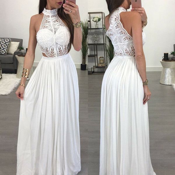 fashion lace maxi dress ladies backless hollow out skinny summer boho elegant women evening party halter sleeveless dressing, Black;white
fashion lace maxi dress ladies backless hollow out skinny summer boho elegant women evening party halter sleeveless dressing, Black;white