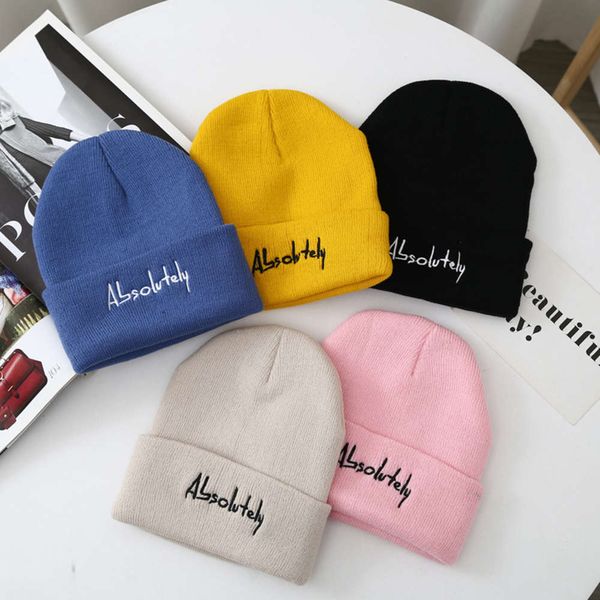 hat autumn female knitted wool casual pullover student embroidery letter cold male, Blue;gray 
hat autumn female knitted wool casual pullover student embroidery letter cold male, Blue;gray