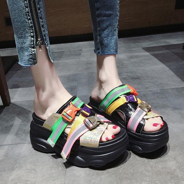 summer slippers for women shoe wedges shoes women's 2021 beach woman high heels platform, Black
summer slippers for women shoe wedges shoes women's 2021 beach woman high heels platform, Black