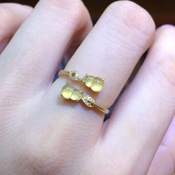 original design plant double gourd chalcedony diamond open ring chinese retro light luxury charm women's silver jewelry cluster rings, Golden;silver
original design plant double gourd chalcedony diamond open ring chinese retro light luxury charm women's silver jewelry cluster rings, Golden;silver