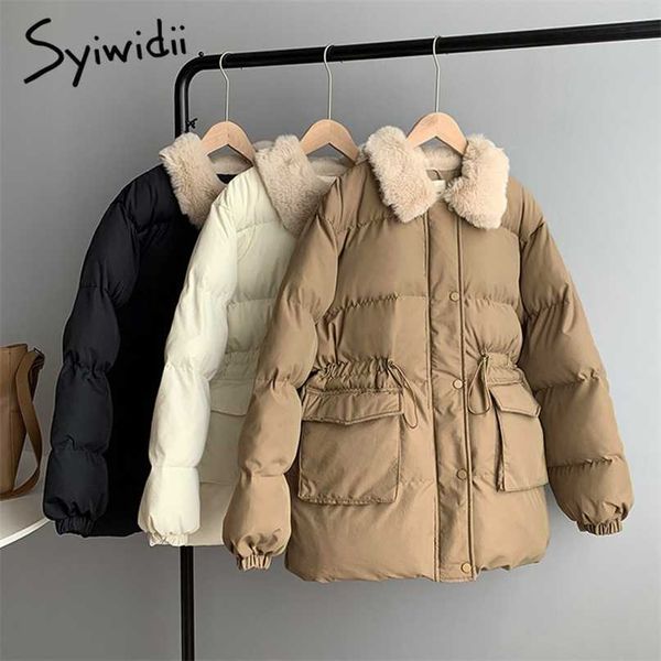 syiwidii autumn coat women elegant long jacket turn down fur collar spring warm outerwear korean fashion oversized parkas 211216, Black
syiwidii autumn coat women elegant long jacket turn down fur collar spring warm outerwear korean fashion oversized parkas 211216, Black