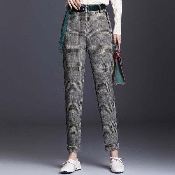 haren pants women 2021 autumn winter warm vintage plaid houndstooth wool slim fit woolen trousers female plus size women's & capris, Black;white
haren pants women 2021 autumn winter warm vintage plaid houndstooth wool slim fit woolen trousers female plus size women's & capris, Black;white