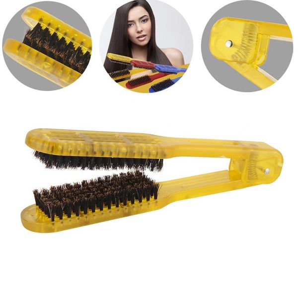 hair brushes ceramic straightening comb double sided brush clamp hairdressing natural fibres bristle hairstylig tool, Silver
hair brushes ceramic straightening comb double sided brush clamp hairdressing natural fibres bristle hairstylig tool, Silver