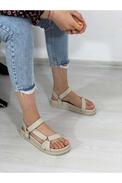 sandals guenda beige color women 's, Black 
sandals guenda beige color women 's, Black