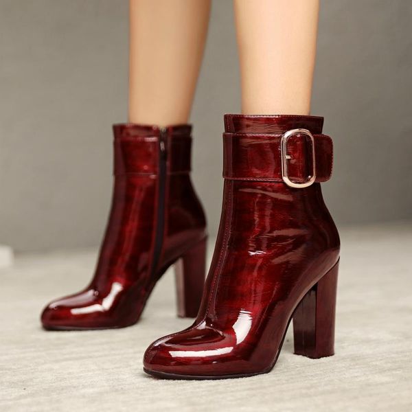 boots fashion ankle for women patent leather short shoes black red 2021 buckle motorcycle ladies
boots fashion ankle for women patent leather short shoes black red 2021 buckle motorcycle ladies