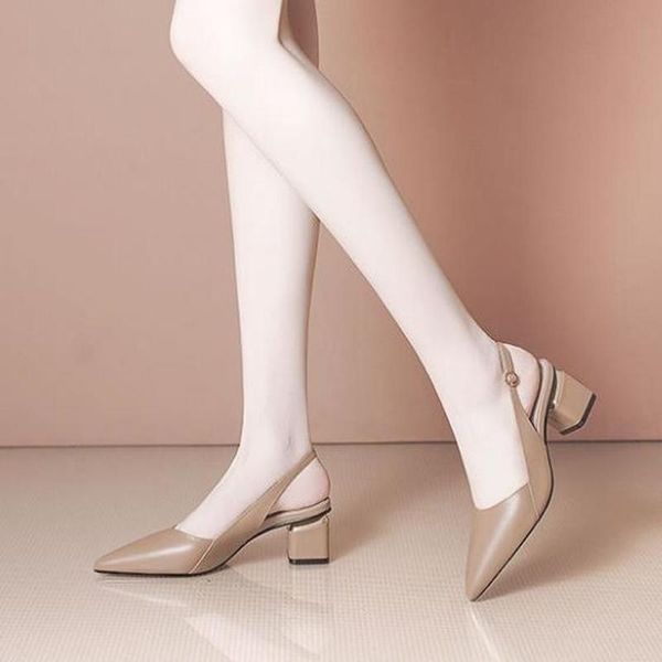 sandals 2021 summer full cowhide leather thick heel pumps female pointed high heels versatile mid-heel single shoes women, Black
sandals 2021 summer full cowhide leather thick heel pumps female pointed high heels versatile mid-heel single shoes women, Black