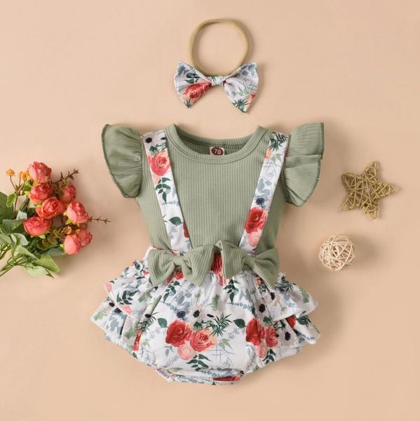 clothing sets summer born baby girls clothes ribbed romper floral suspender shorts fashion headbands outfits children's, White
clothing sets summer born baby girls clothes ribbed romper floral suspender shorts fashion headbands outfits children's, White
