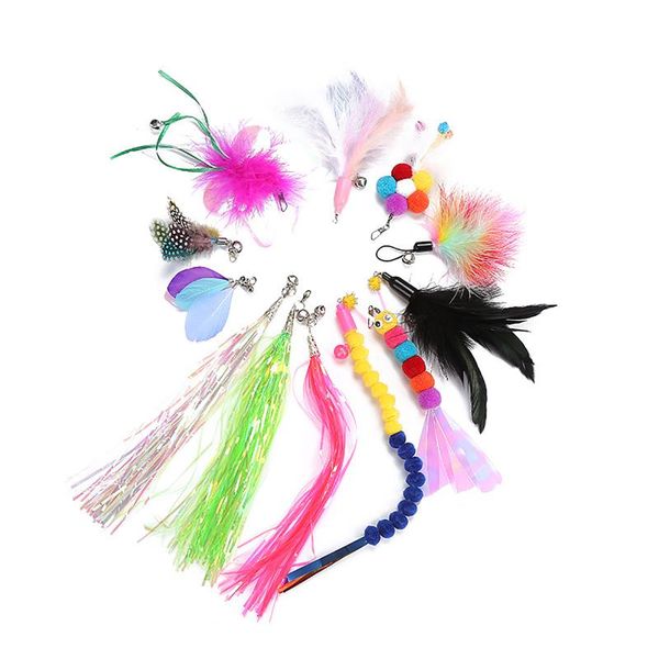 cat toys feather toy bell pendant tease stick set can be y combined with replacement head
cat toys feather toy bell pendant tease stick set can be y combined with replacement head