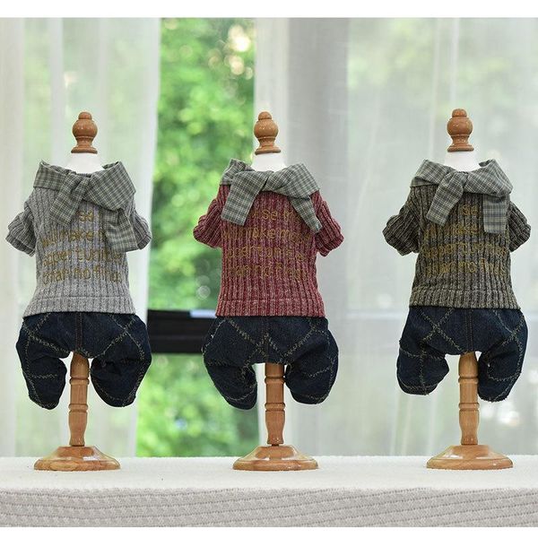 dog apparel est style woolen with denim trousers multi colors four legs clothes for autumn and winter jumpsuits pet
dog apparel est style woolen with denim trousers multi colors four legs clothes for autumn and winter jumpsuits pet