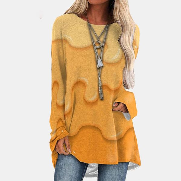 women's blouses & shirts elegant pattern print blosue autumn office lady long sleeve blusas spring women round neck loose irregular pu, White
women's blouses & shirts elegant pattern print blosue autumn office lady long sleeve blusas spring women round neck loose irregular pu, White