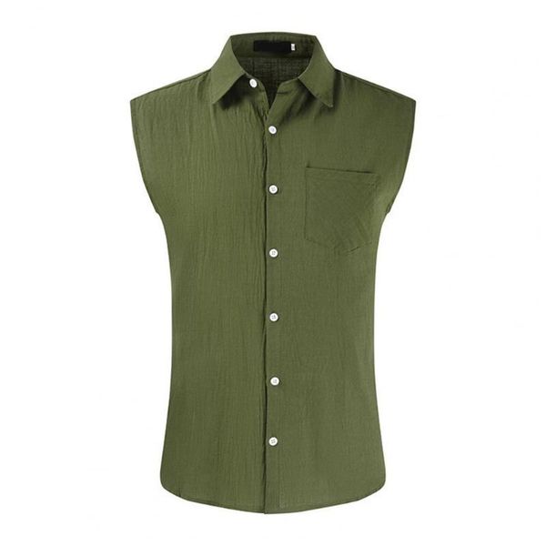 men's casual shirts summer men shirt linen blend single-breasted solid color sleeveless lapel top, White;black
men's casual shirts summer men shirt linen blend single-breasted solid color sleeveless lapel top, White;black