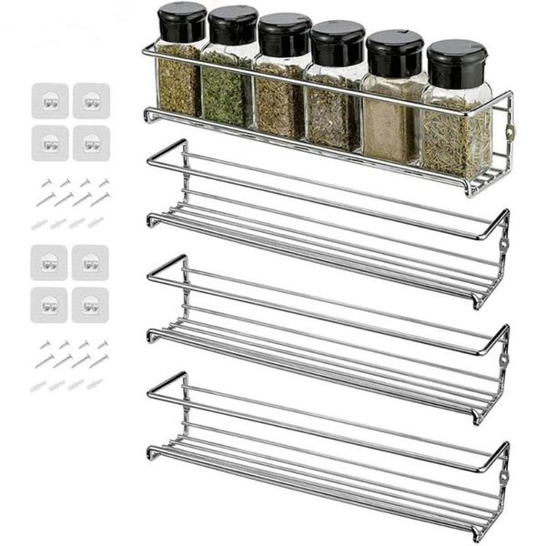 hooks & rails 4pack wall mount spice rack organizer for cabinet door kitchen pantry organization storage metal hanging shelf jars
hooks & rails 4pack wall mount spice rack organizer for cabinet door kitchen pantry organization storage metal hanging shelf jars