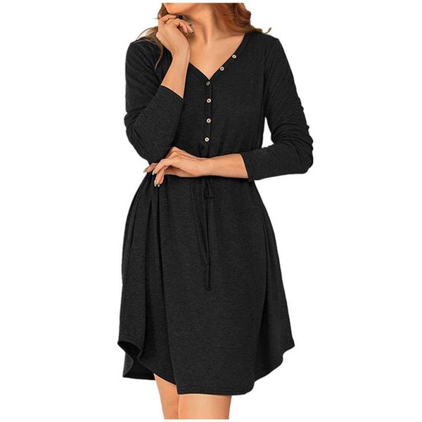 casual dresses women autumn dress solid color long sleeve v-neck knitted tunic knee-length party for lady vestidos, Black;gray
casual dresses women autumn dress solid color long sleeve v-neck knitted tunic knee-length party for lady vestidos, Black;gray