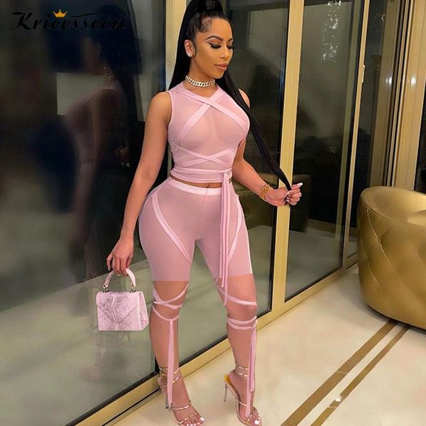women's tracksuits kricesseen mesh see through shorts set women solid bandage crop and high waist suits clubwear 2 pieces outfits, Gray
women's tracksuits kricesseen mesh see through shorts set women solid bandage crop and high waist suits clubwear 2 pieces outfits, Gray