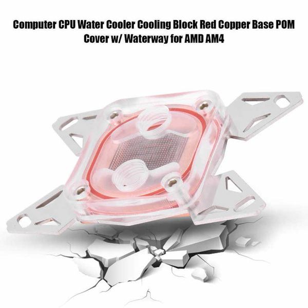 computer cpu water cooler cooling block red copper base pom cover w/ waterway for amd am4 fans & coolings
computer cpu water cooler cooling block red copper base pom cover w/ waterway for amd am4 fans & coolings