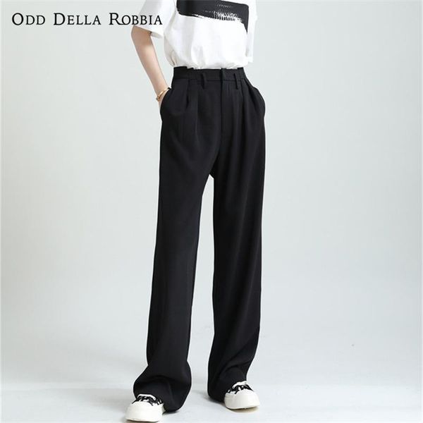 women's pants & capris odddellarobbia summer korean loose high waist slim-fit wide-leg trousers straight solid color casual 2127, Black;white
women's pants & capris odddellarobbia summer korean loose high waist slim-fit wide-leg trousers straight solid color casual 2127, Black;white