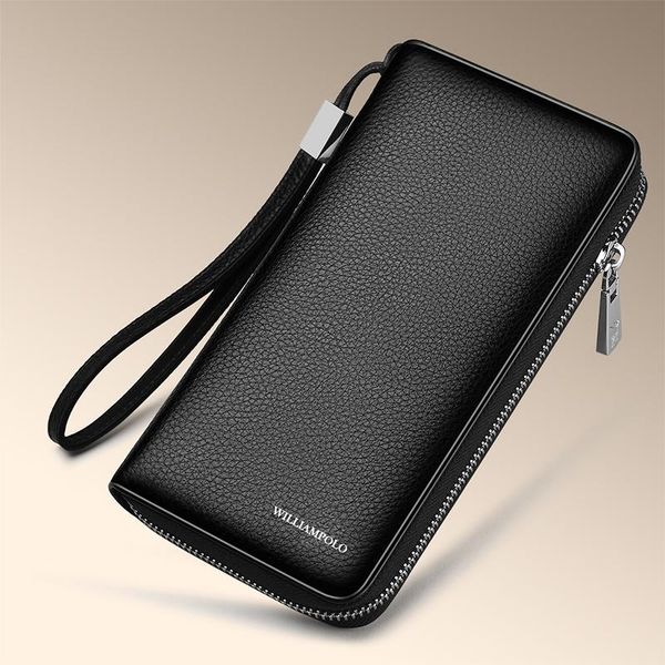 wallets williampolo men genuine cow leather long clutch zipper for business soft bags arrival, Red;black
wallets williampolo men genuine cow leather long clutch zipper for business soft bags arrival, Red;black