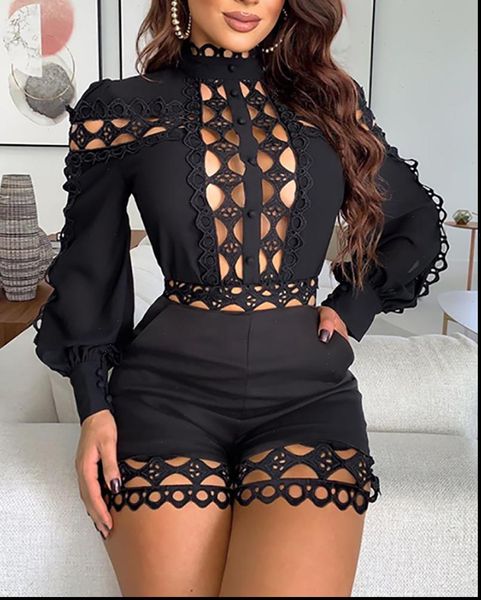 womens jumpsuit hollow out playsuits for women summer long sleeve skinny nightclub overall fashion woman clothing drop, Black;white
womens jumpsuit hollow out playsuits for women summer long sleeve skinny nightclub overall fashion woman clothing drop, Black;white