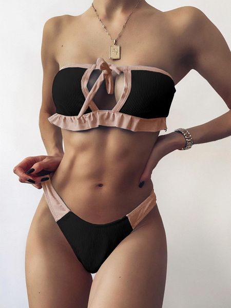 frilled splicing bandeau cut out bikini female swimsuit women swimwear off shoulder bikini set bather bathing suit swim ladyby
frilled splicing bandeau cut out bikini female swimsuit women swimwear off shoulder bikini set bather bathing suit swim ladyby