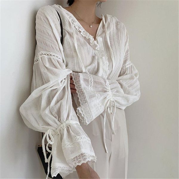 mozuleva retro lace women loose all match chic 2021 vintage lace-up gentle stylish arrival elegance female shirts women's blouses &, White
mozuleva retro lace women loose all match chic 2021 vintage lace-up gentle stylish arrival elegance female shirts women's blouses &, White