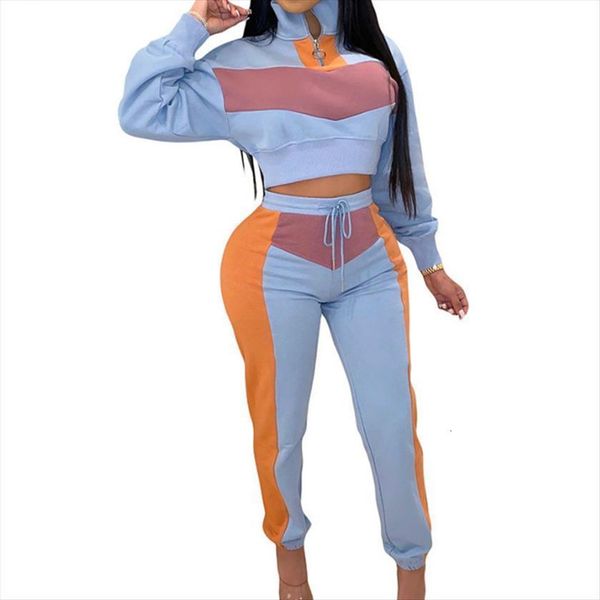 casual active tracksuits womens pants long sleeve slim high waist two pieces autumn patchwork contrast 2 piece set, White
casual active tracksuits womens pants long sleeve slim high waist two pieces autumn patchwork contrast 2 piece set, White