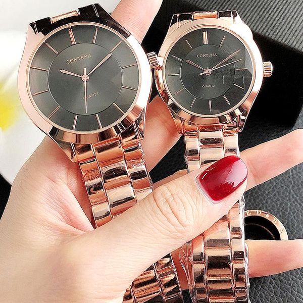 wristwatches contena couple watches stainless steel lovers quartz wrist watch ladies pair wristwatch men women, Slivery;brown
wristwatches contena couple watches stainless steel lovers quartz wrist watch ladies pair wristwatch men women, Slivery;brown
