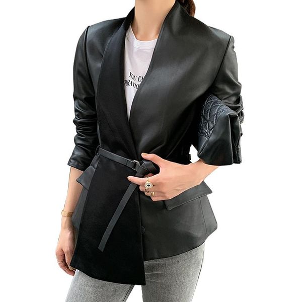 women's leather & faux spring genuine jacket women 2021 fashion black real sheepskin coat slim suit with belt female outerwear
women's leather & faux spring genuine jacket women 2021 fashion black real sheepskin coat slim suit with belt female outerwear