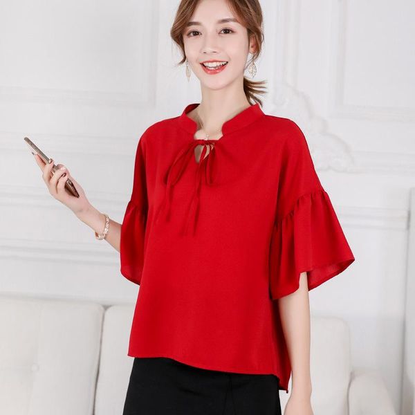women's blouses & shirts fashion slim chiffon shirt spring summer korean women ruffles half sleeve casual office lady loose, White
women's blouses & shirts fashion slim chiffon shirt spring summer korean women ruffles half sleeve casual office lady loose, White