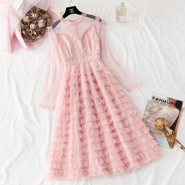 casual dresses mesh spring women summer korean lace dress elegant clothes 2021 party pink black vestido kj5422, Black;gray
casual dresses mesh spring women summer korean lace dress elegant clothes 2021 party pink black vestido kj5422, Black;gray