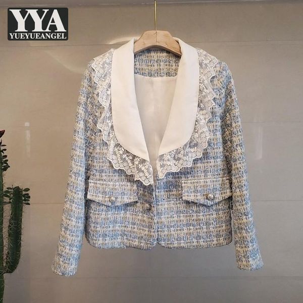 autumn office ladies tweed jacket long sleeve lace turn-down collar single breasted lattice jackets women elegant suit outerwear women', Black;brown
autumn office ladies tweed jacket long sleeve lace turn-down collar single breasted lattice jackets women elegant suit outerwear women', Black;brown