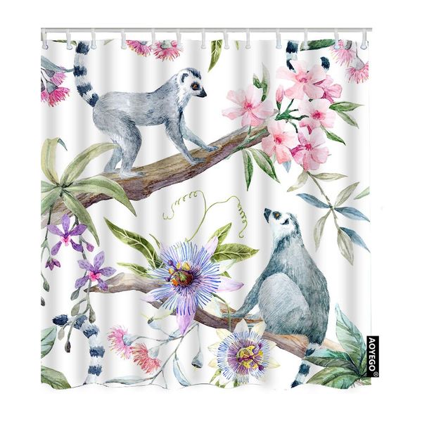 lemurs shower curtain set tropical animals passion flower on tree branch leaves shower curtain 72x72 inch decorative waterproof
lemurs shower curtain set tropical animals passion flower on tree branch leaves shower curtain 72x72 inch decorative waterproof