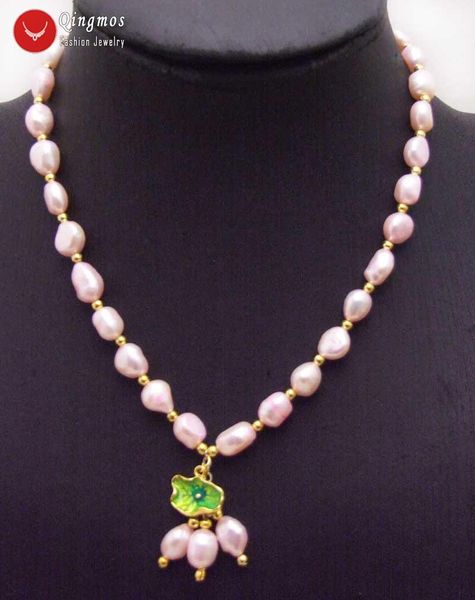 pendant necklaces qingmos natural pearl necklace for women jewelry with 7-9mm light pink baroque & lotus leaf 17" nec6002, Silver
pendant necklaces qingmos natural pearl necklace for women jewelry with 7-9mm light pink baroque & lotus leaf 17" nec6002, Silver