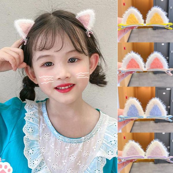 hair accessories winter plush cat ears clip 2pcs cute hairpin children headdress 2021 cartoon barrettes girl side clips, Slivery;white
hair accessories winter plush cat ears clip 2pcs cute hairpin children headdress 2021 cartoon barrettes girl side clips, Slivery;white
