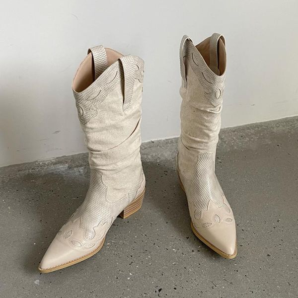 boots 2021 embroidery western cowboy women pointed toe pu leather mid calf shoes motorcycle autumn winter chunky botas, Black
boots 2021 embroidery western cowboy women pointed toe pu leather mid calf shoes motorcycle autumn winter chunky botas, Black