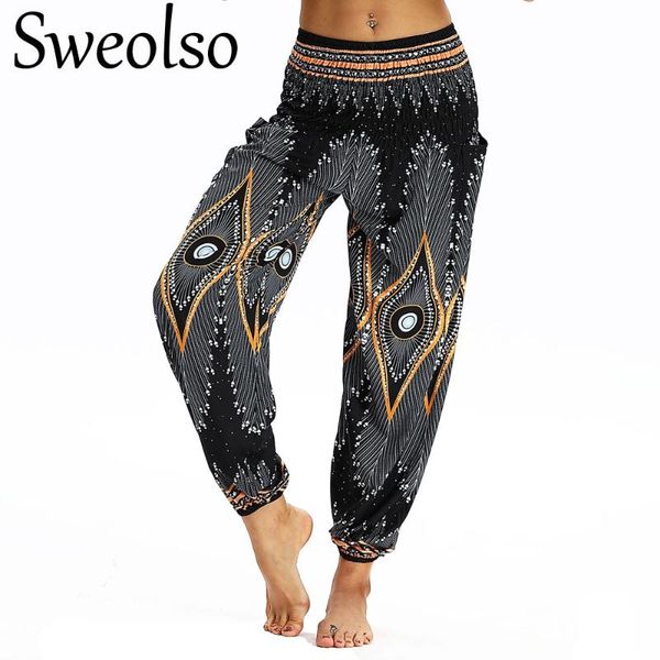 women's leggings sweolso fashion digital printing trousers high waist women pants summer wide leg woman lantern pant slim elastic waist, Black
women's leggings sweolso fashion digital printing trousers high waist women pants summer wide leg woman lantern pant slim elastic waist, Black