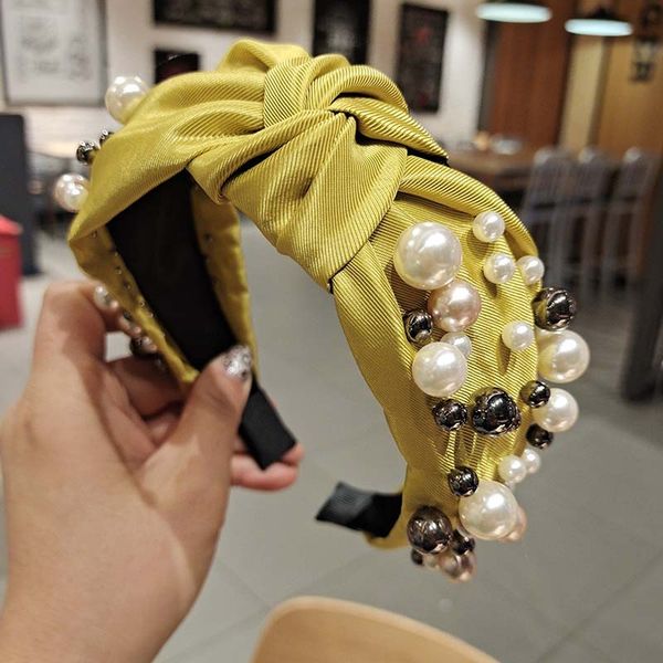 headbands for women girls fashion wide headband with pearls knot hairband beaded head accessories great christmas gift 211303, Silver
headbands for women girls fashion wide headband with pearls knot hairband beaded head accessories great christmas gift 211303, Silver