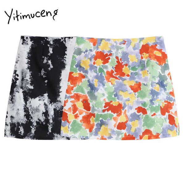 yitimuceng vintage floral print skirt women tie dye slim high waist a-line clothing summer korean fashion mini skirts 210601, Black
yitimuceng vintage floral print skirt women tie dye slim high waist a-line clothing summer korean fashion mini skirts 210601, Black