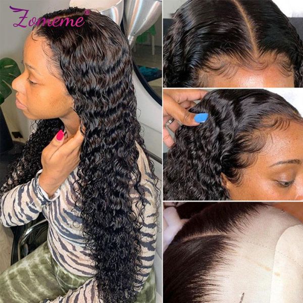13x6 deep wave hd lace frontal wig curly front transparent human hair pre plucked brazilian wigs, Black;brown
13x6 deep wave hd lace frontal wig curly front transparent human hair pre plucked brazilian wigs, Black;brown