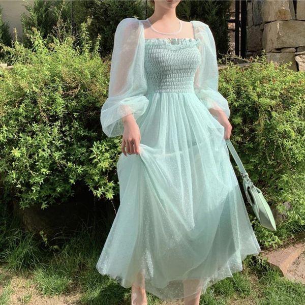 korean style elegant vintage womens dress mesh fairy party holiday long summer robe longue femme one piece, Black;gray
korean style elegant vintage womens dress mesh fairy party holiday long summer robe longue femme one piece, Black;gray