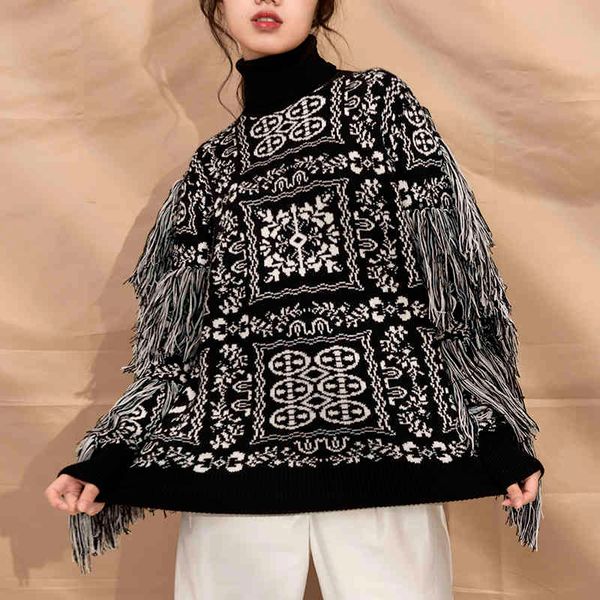 spring long sleeve patchwork tassel fashion trend women black print pullovers knit plus size wool sweater qk41401 210510, White;black
spring long sleeve patchwork tassel fashion trend women black print pullovers knit plus size wool sweater qk41401 210510, White;black