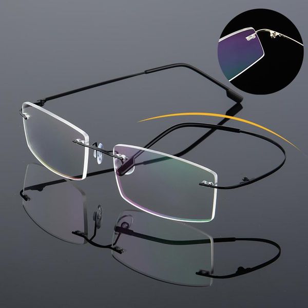 fashion sunglasses frames classic mens pure titanium rimless glasses myopia optical frame ultra-light frameless eyeglasses, Black
fashion sunglasses frames classic mens pure titanium rimless glasses myopia optical frame ultra-light frameless eyeglasses, Black