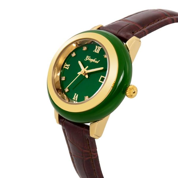 wristwatches 2021 women's day green jade quartz watch ladies calendar watches waterproof belt leather gift box relojes para mujer, Slivery;brown
wristwatches 2021 women's day green jade quartz watch ladies calendar watches waterproof belt leather gift box relojes para mujer, Slivery;brown